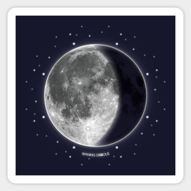 Waning Crescent - Moon Phrases Sticker by meownarchy